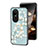 Silicone Frame Flowers Mirror Case Cover S01 for Oppo Reno10 5G