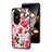 Silicone Frame Flowers Mirror Case Cover S01 for Oppo Reno10 5G