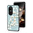 Silicone Frame Flowers Mirror Case Cover S01 for Oppo Reno10 Pro 5G