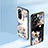 Silicone Frame Flowers Mirror Case Cover S01 for Oppo Reno10 Pro+ Plus 5G