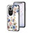 Silicone Frame Flowers Mirror Case Cover S01 for Oppo Reno11 5G