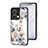 Silicone Frame Flowers Mirror Case Cover S01 for Oppo Reno8 5G