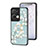 Silicone Frame Flowers Mirror Case Cover S01 for Oppo Reno8 Pro 5G