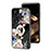 Silicone Frame Flowers Mirror Case Cover S01 for Oppo Reno8 T 4G Black