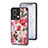 Silicone Frame Flowers Mirror Case Cover S01 for Oppo Reno9 5G