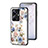 Silicone Frame Flowers Mirror Case Cover S01 for Realme 10 Pro+ Plus 5G