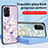 Silicone Frame Flowers Mirror Case Cover S01 for Realme 10S 5G