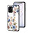 Silicone Frame Flowers Mirror Case Cover S01 for Realme 10T 5G