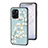 Silicone Frame Flowers Mirror Case Cover S01 for Realme 10T 5G