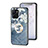 Silicone Frame Flowers Mirror Case Cover S01 for Realme 10T 5G