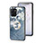 Silicone Frame Flowers Mirror Case Cover S01 for Realme 9i 5G