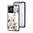 Silicone Frame Flowers Mirror Case Cover S01 for Realme C51 White