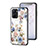 Silicone Frame Flowers Mirror Case Cover S01 for Realme Q5x 5G