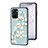 Silicone Frame Flowers Mirror Case Cover S01 for Realme Q5x 5G