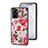 Silicone Frame Flowers Mirror Case Cover S01 for Realme Q5x 5G