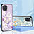 Silicone Frame Flowers Mirror Case Cover S01 for Samsung Galaxy M53 5G