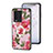 Silicone Frame Flowers Mirror Case Cover S01 for Vivo iQOO 10 5G