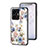 Silicone Frame Flowers Mirror Case Cover S01 for Vivo iQOO Z6 Lite 5G