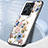 Silicone Frame Flowers Mirror Case Cover S01 for Vivo T1 5G