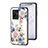 Silicone Frame Flowers Mirror Case Cover S01 for Vivo T2x 5G