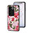 Silicone Frame Flowers Mirror Case Cover S01 for Vivo V27 Pro 5G