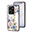 Silicone Frame Flowers Mirror Case Cover S01 for Vivo X80 Lite 5G White