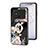 Silicone Frame Flowers Mirror Case Cover S01 for Xiaomi Poco C40 Black