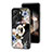 Silicone Frame Flowers Mirror Case Cover S01 for Xiaomi Poco C65 Black