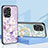 Silicone Frame Flowers Mirror Case Cover S01 for Xiaomi Redmi 12 4G