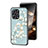 Silicone Frame Flowers Mirror Case Cover S01 for Xiaomi Redmi 12 4G