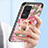 Silicone Frame Flowers Mirror Case Cover S01 for Xiaomi Redmi K40S 5G