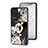 Silicone Frame Flowers Mirror Case Cover S01 for Xiaomi Redmi K40S 5G Black