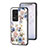 Silicone Frame Flowers Mirror Case Cover S01 for Xiaomi Redmi K40S 5G White