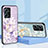 Silicone Frame Flowers Mirror Case Cover S01 for Xiaomi Redmi Note 12 4G