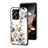 Silicone Frame Flowers Mirror Case Cover S01 for Xiaomi Redmi Note 12 4G