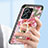 Silicone Frame Flowers Mirror Case Cover S01 for Xiaomi Redmi Note 12 4G