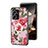 Silicone Frame Flowers Mirror Case Cover S01 for Xiaomi Redmi Note 12 4G Red