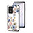 Silicone Frame Flowers Mirror Case Cover S01 for Xiaomi Redmi Note 12 Pro 5G