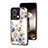 Silicone Frame Flowers Mirror Case Cover S01 for Xiaomi Redmi Note 13 5G