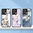 Silicone Frame Flowers Mirror Case Cover S01 for Xiaomi Redmi Note 13 5G