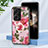 Silicone Frame Flowers Mirror Case Cover S01 for Xiaomi Redmi Note 13 Pro+ Plus 5G