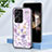 Silicone Frame Flowers Mirror Case Cover S01 for Xiaomi Redmi Note 13 Pro+ Plus 5G