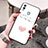 Silicone Frame Love Heart Mirror Case Cover for Huawei Honor 10 Lite