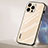 Silicone Frame Mirror Case Cover AT1 for Apple iPhone 15 Pro Gold