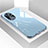 Silicone Frame Mirror Case Cover for Huawei P50 Pro Mint Blue