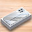 Silicone Frame Mirror Case Cover JL1 for Apple iPhone 15 Pro Silver