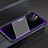 Silicone Frame Mirror Case Cover M01 for Apple iPhone 13 Pro Purple