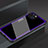 Silicone Frame Mirror Case Cover M01 for Apple iPhone 13 Purple