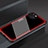 Silicone Frame Mirror Case Cover M01 for Apple iPhone 13 Red