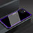 Silicone Frame Mirror Case Cover M01 for Apple iPhone 14 Purple